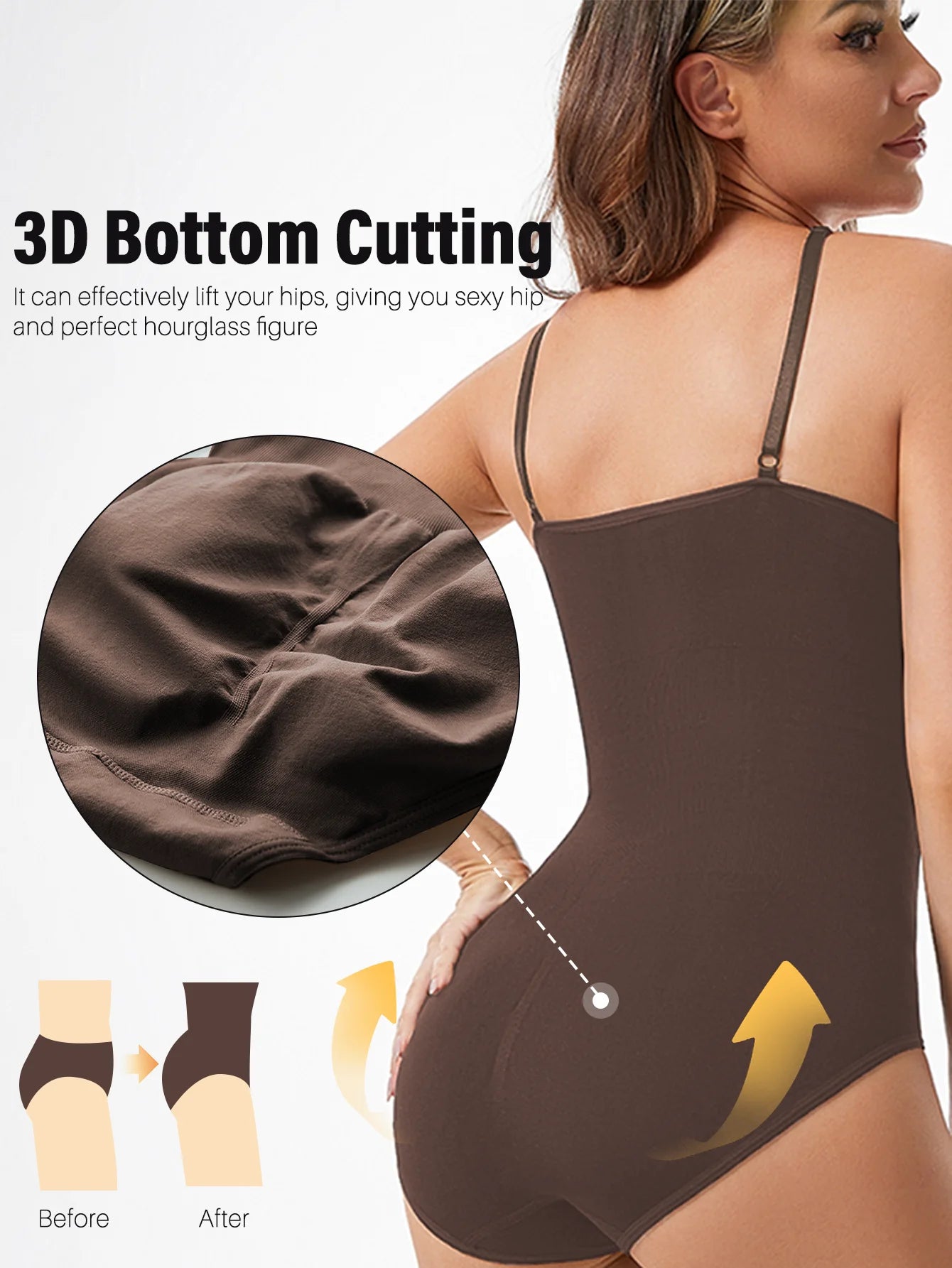 Body Gainant Sculptant Femme – Effet Taille Fine & Fessier Galbé